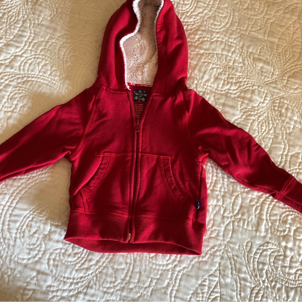 Red Kickee Pants Ruffle Jacket